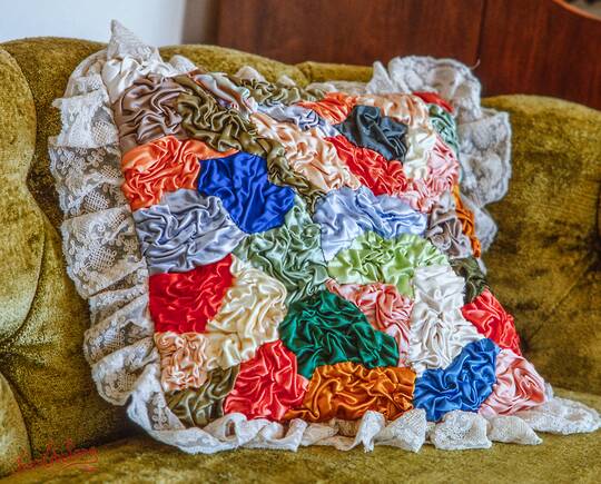 Victorian Satin Pillow 