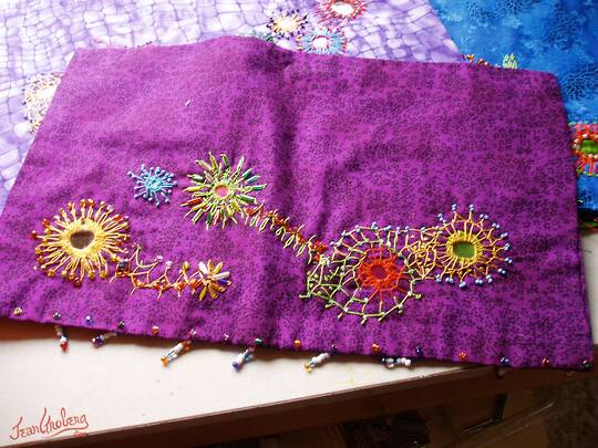 Embroidered Beads and mirrors