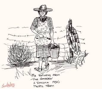 Ma Returns from the Garden